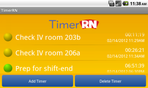 TimerRN List of Timers TimeRN screenshot